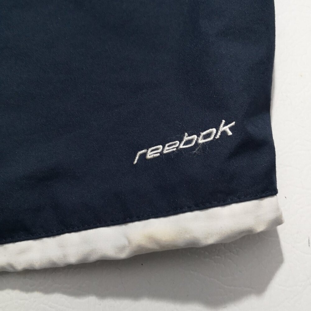 Reebok Ladies Size Medium Lightly Lined Navy 1/4 Zip Lightweight Jacket w/ Hood - Picture 8 of 13